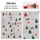 Christmas Series Nail Sticker Flat Belt Adhesive Christmas Snowman Elk Nail Art Sticker Ornament DH