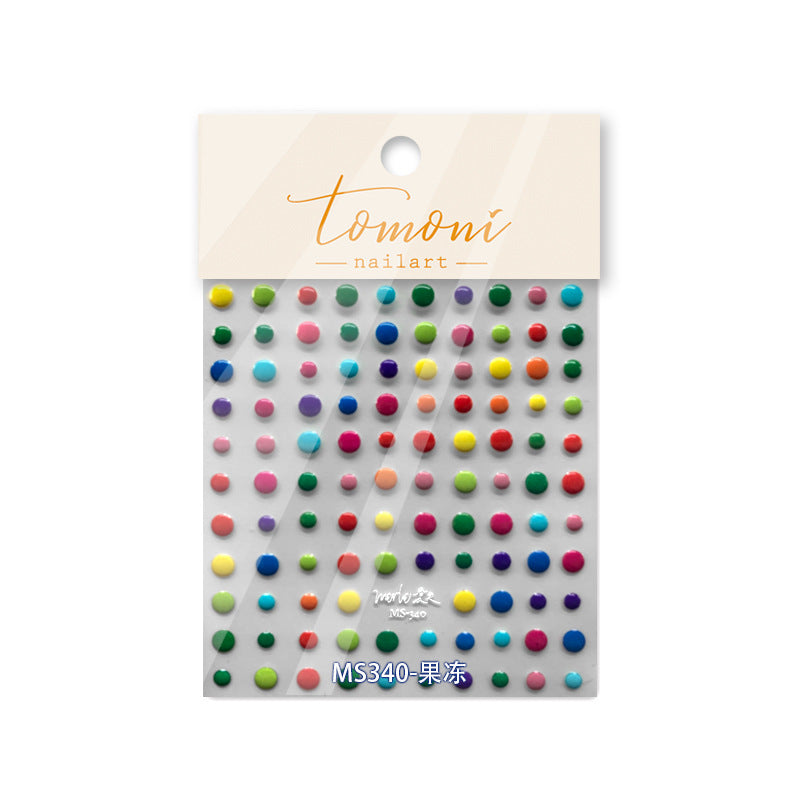 Jelly Rainbow Squiggle Collection: "Playful Pop" – 3D Embossed Nail Sticker