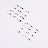 Black and white water wave Press on nails simple wind nail  wave nail line nail  Press on nails wholesale｜365nails