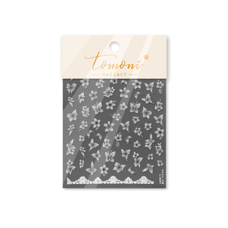 365nails: "White Lace Butterfly" – nail art stickers
