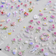 365nails: "Romantic Pink Peony & Rose" – nail art stickers