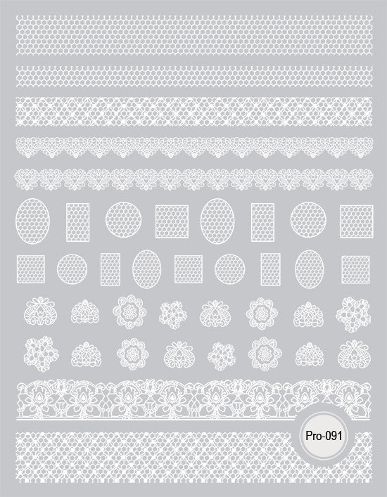 365nails: "Vintage White Lace Border" – Nail Art Stickers