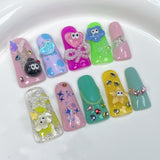 Duck beak nail cute cartoon dopamine plastic wind handmade press-on nails wearable nail sticker｜365nails