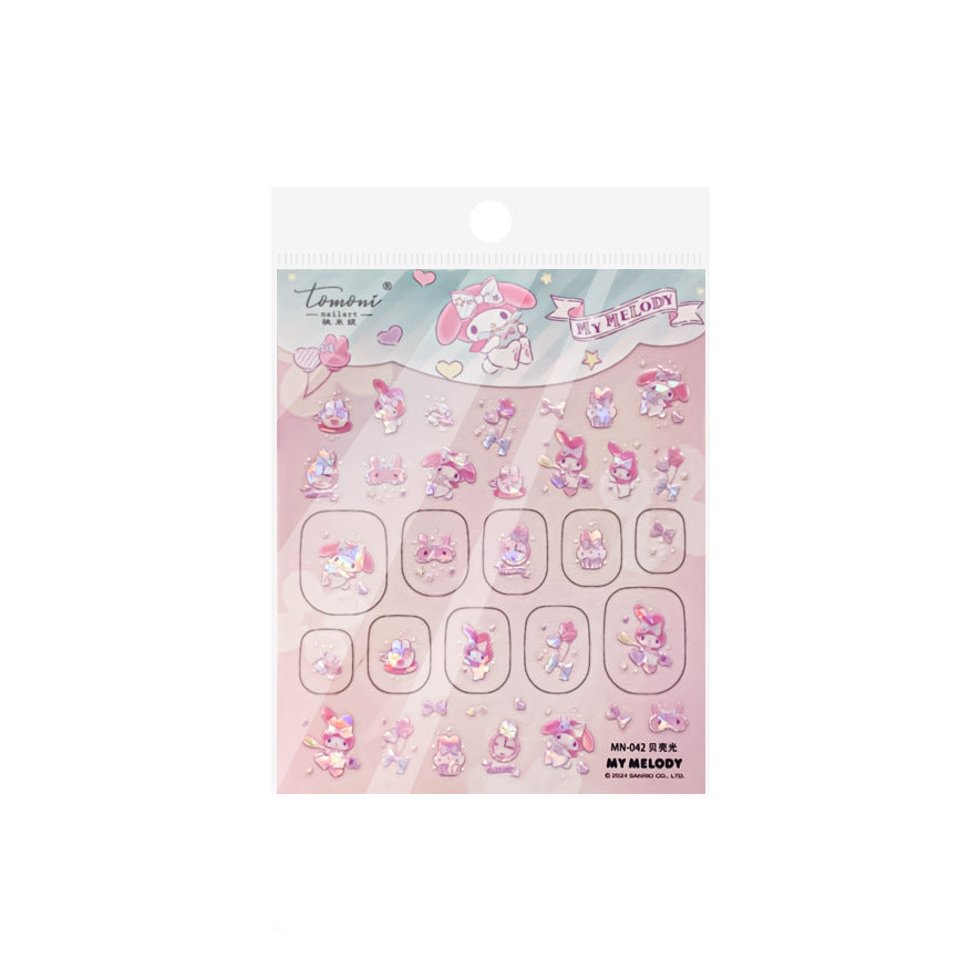 My Melody 貝殼光系列：「甜心兔」 – 3D虹彩甲貼