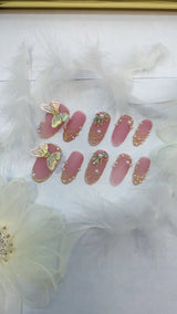 Unhas postiças artesanais Wear Pure Nail Art Smart Butterfly Scrub Baroque Mousse Beauty Super Beauty | 365nails