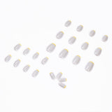 Folha morta amarela em francês para pressionar, finalizado, unha postiça, unha, unha, unha postiça.｜365nails