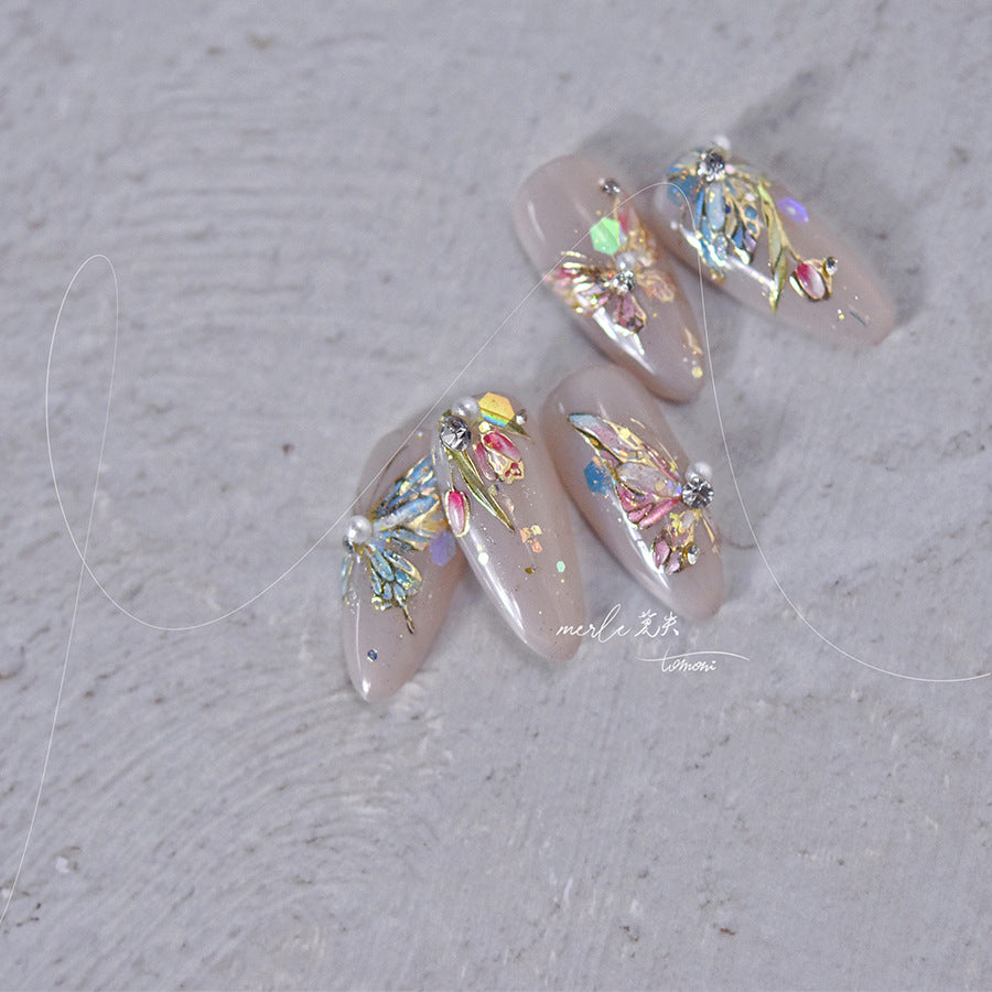 365nails: "Metallic Butterfly and Tulip" – nail art stickers