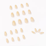 Unhas postiças francesas creme jade curtas balé macio para arte em unhas finalizadas remendo de unha removível ｜ 365 unhas