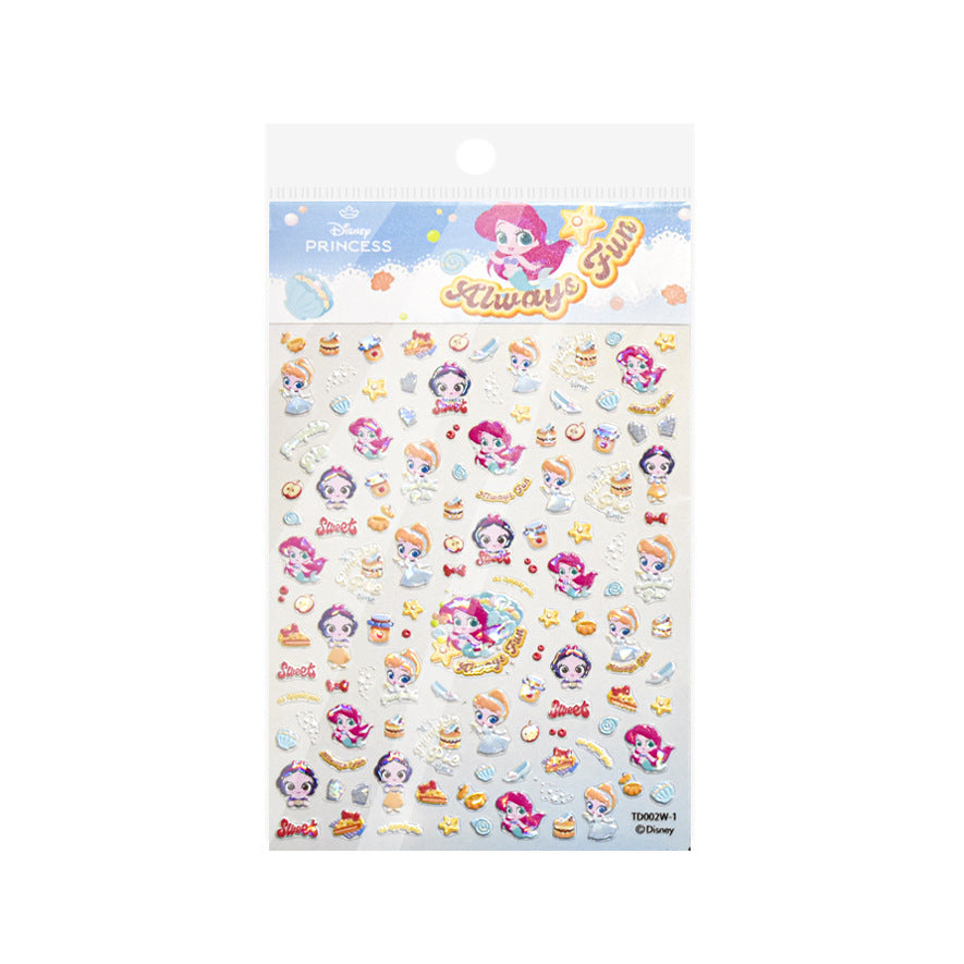 365nails: "디즈니 프린세스 Q버전 엠보 세트" – 네일 아트 스티커