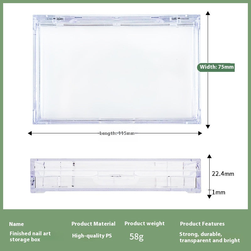 Square press on nails storage box wholesale