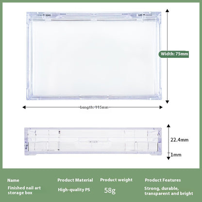 Square press on nails storage box wholesale
