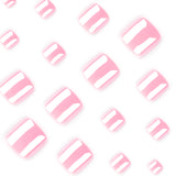 Pink solid color sweet & chic press-on toenails - glittering, electroplated, and dazzling