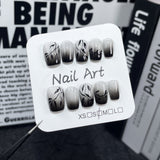 La pistola rociadora cambia gradualmente el estilo de ojo de gato. Prensa hecha a mano en uñas. Nueva pegatina corta china pintada a mano｜365nails