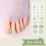 Semi-Cured Gel Nail Strips Toe Nails Four-Point Star Glossy Set (MOQ=3)