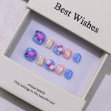 New handmade press-on nails cute cartoon fake nail flakes 3-12 years old