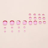 Xia Jing Fresh White Small Daisy French White Versátil Unhas dos Pés Removíveis 24 Peças ｜ 365 Unhas