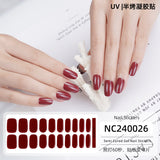 Semi-Cured Gel Nail Strips Pure Color Vibrant Multi-Shade Glossy Set (MOQ=3)