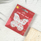 Kids press-on nails Red polka dot love glue-free 24 pieces white French nude spot