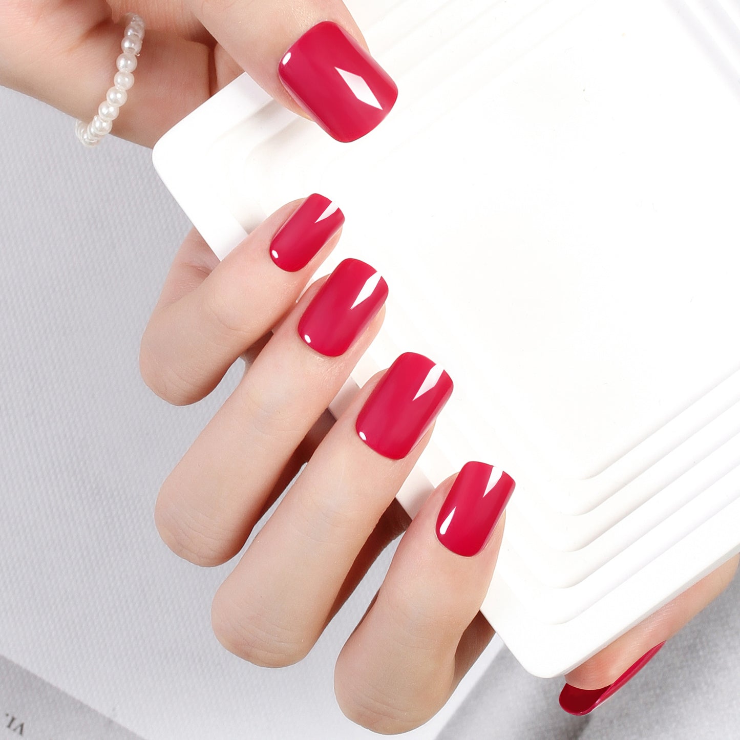 Classic Solid Color Short Nail Set