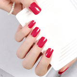 Classic Solid Color Short Nail Set