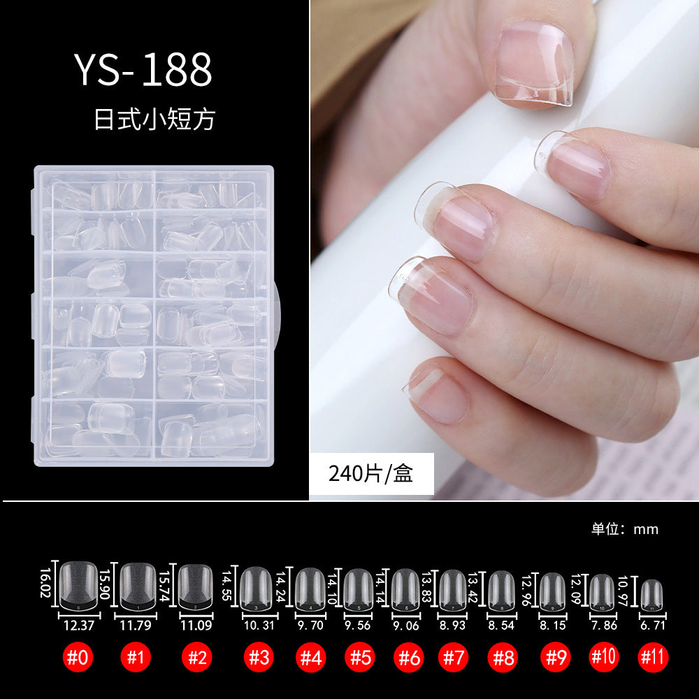 365nails Half-Matte Seamless Nail Tips | Multi-Shape Nail Extension Set (YS-101 to YS-402)