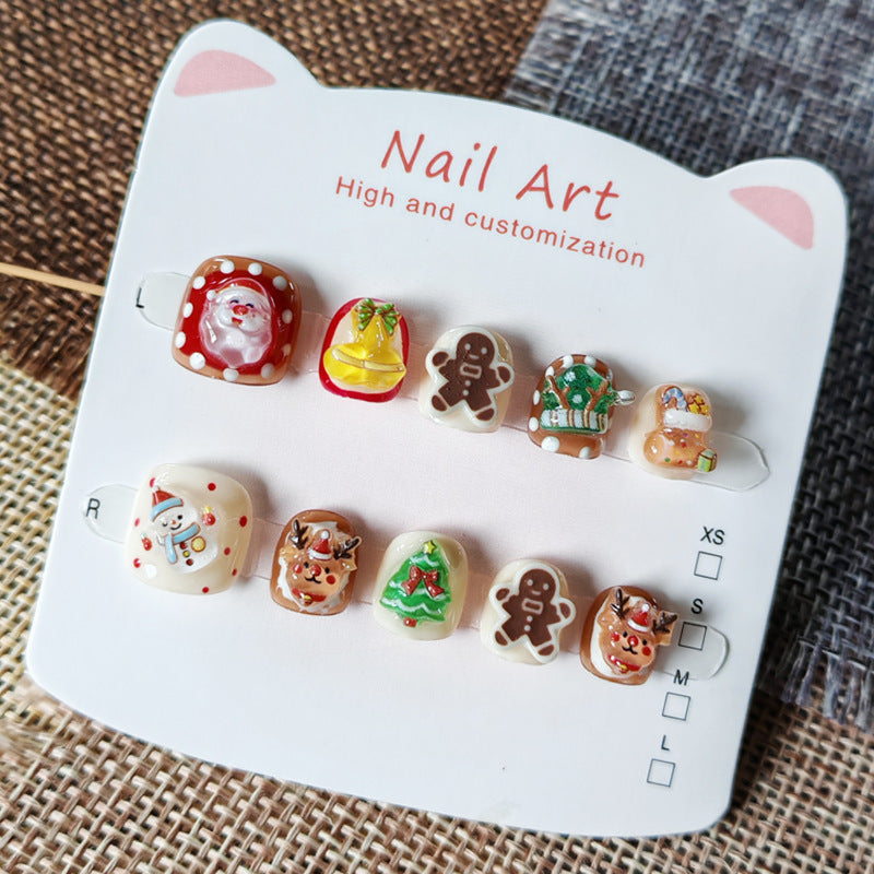 365nails-Christmas Kids Bundle: 6 Styles Mixed – Short Square Kids Nail Art