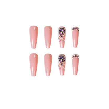 Full diamond  bow nail patch  direct supply   art press on nails｜365nails