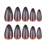 Brown Smoky Gradient Glossy Press-On Nails