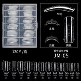 Nail Tips Popular transparent nail mold 120 pieces boxed with graduated crystal extension nail plate  fast phototherapy extension nail mold