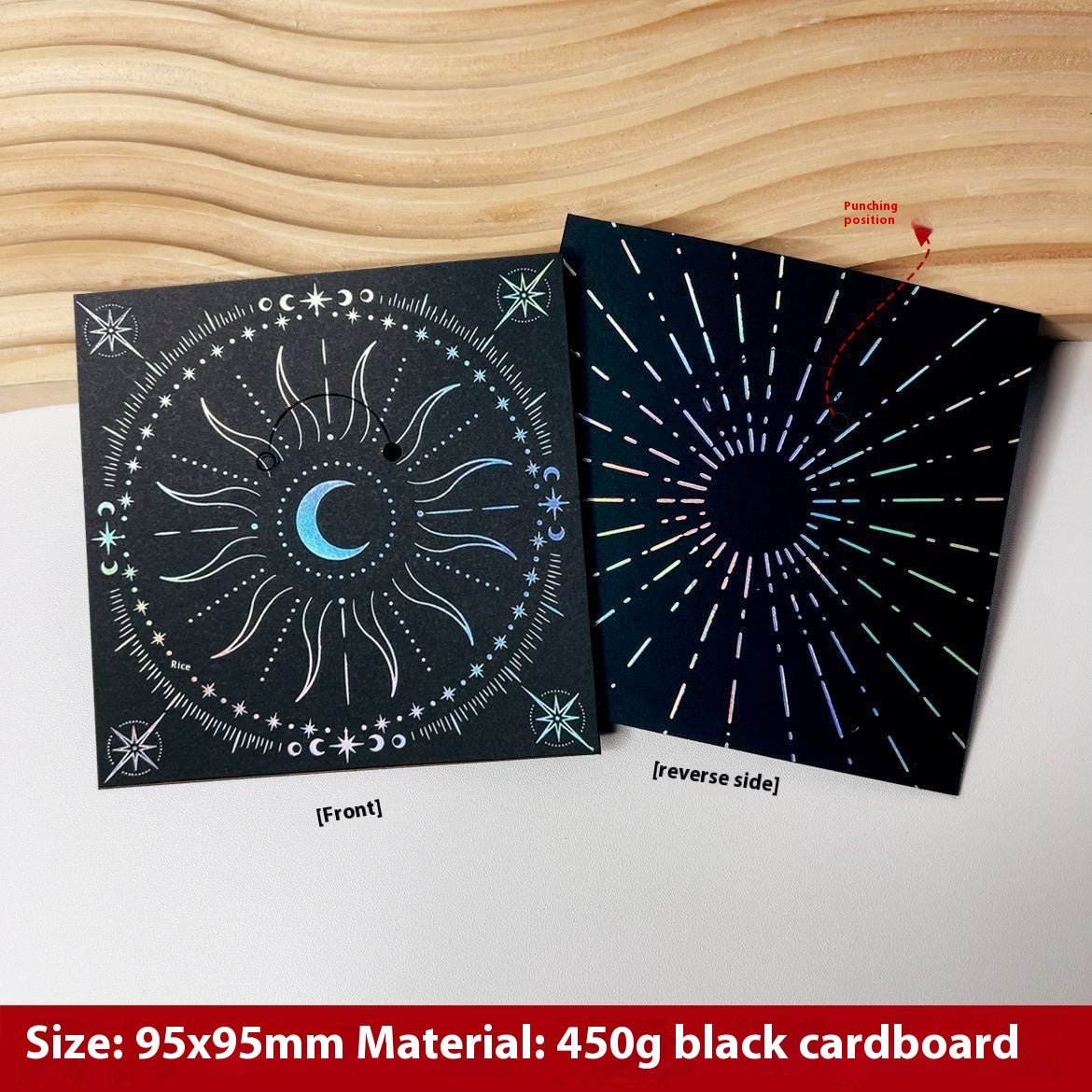 Press-On Nails Instruction Card Multi-style bronzing (MOQ:50 pieces)