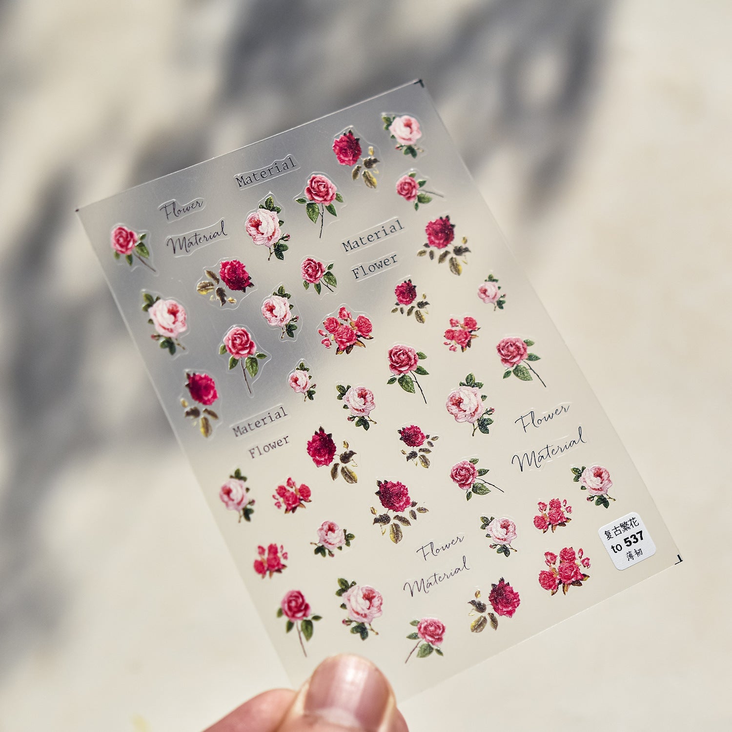 365nails: "Rose Aquarelle Rose" – Autocollants Nail Art