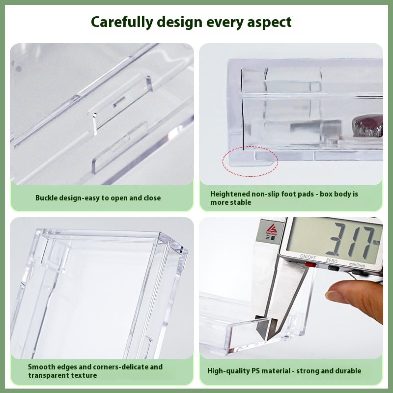Square press on nails storage box wholesale