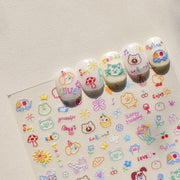 365nails: 귀여운 토끼와 달콤한 간식 – 네일 아트 스티커