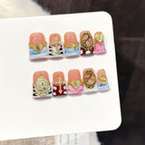 Vintage Baroque Cross Charm Press On Nails