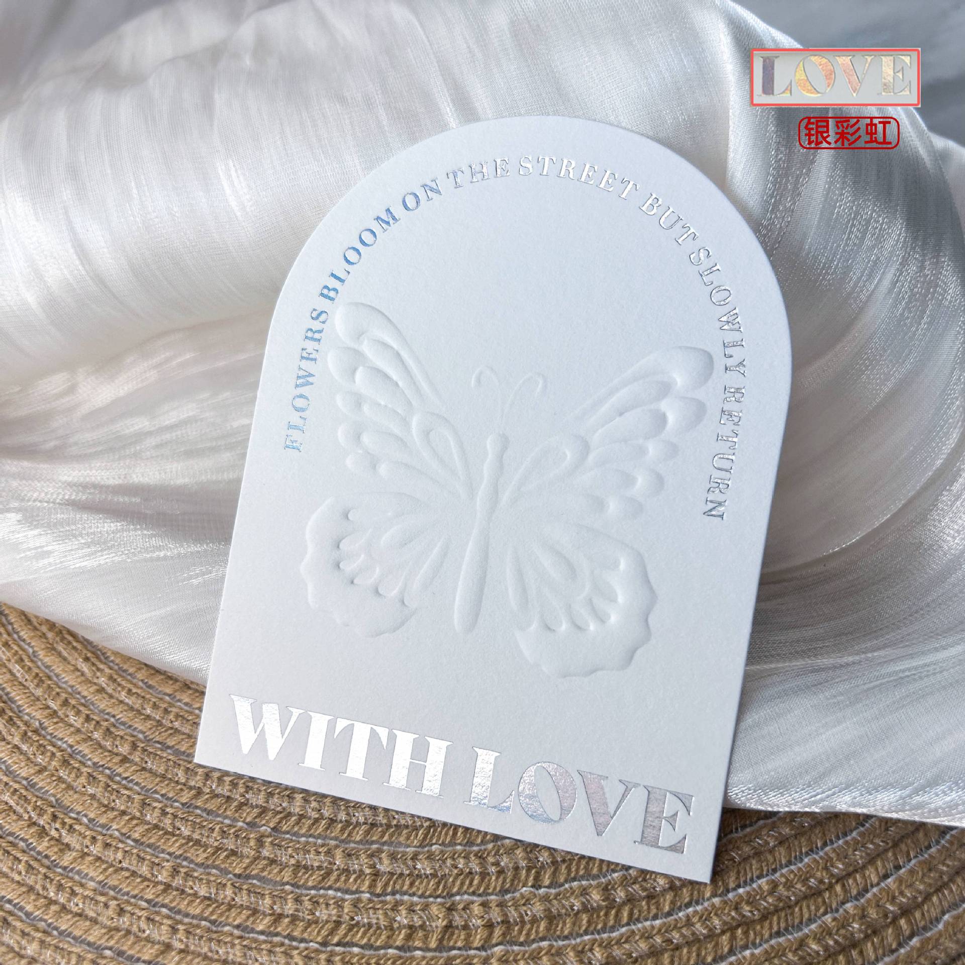 Embossed Gold Cotton Display Cards for Press On Nails (MOQ=50)