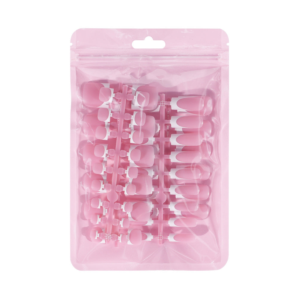 Nail Tips French press on nails toenails Square Nail Pieces 60 Pieces Bag Removable and Traceless Prefabricated Patch Nail Art Foot Fake Nails