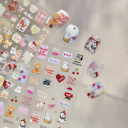 Kawaii Cute Collection: "Lucky Little Things" – 3D Embossed Nail Sticker