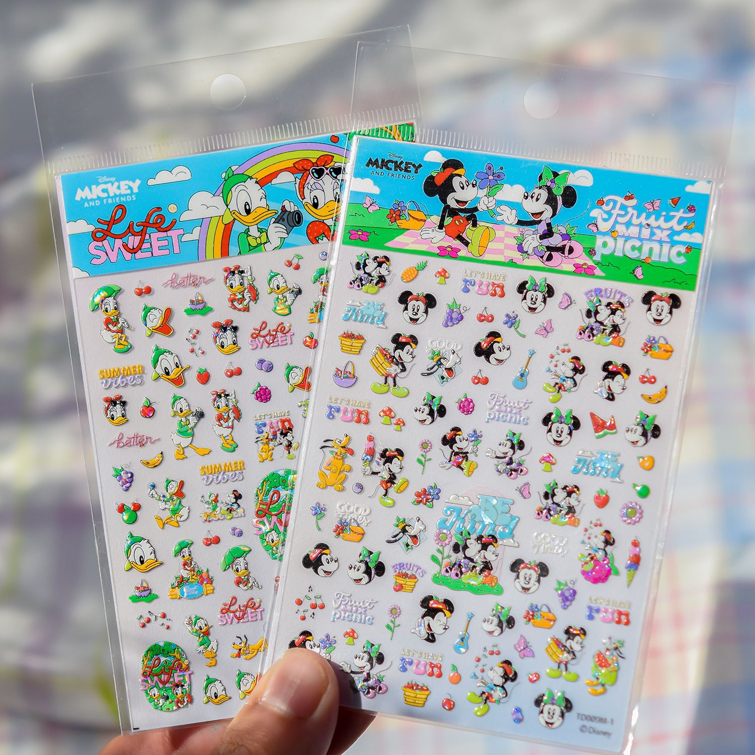 365nails: "Disney Mickey & Minnie Pique-nique fruité" – Autocollants pour ongles
