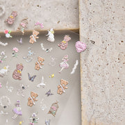 365nails: "Pastel Teddy & Ballet Girl" – nail art stickers