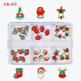 Christmas Alloy Nail Charms Set – 3D Festive Decorations for Holiday Nail Art (MOQ=3)