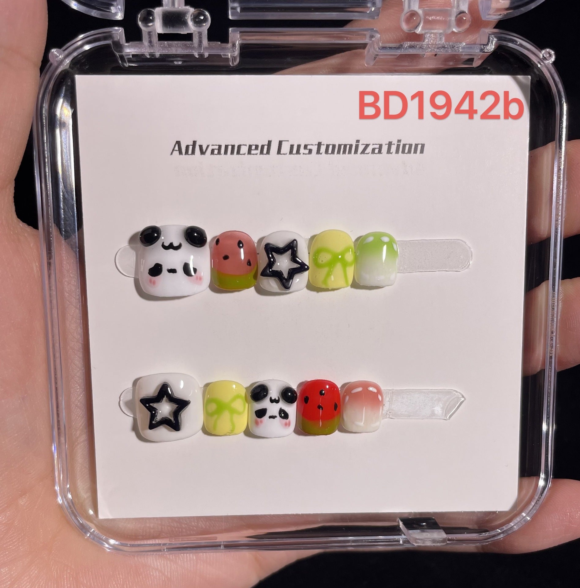 甜美卡通糖果兒童穿戴甲綜合套組