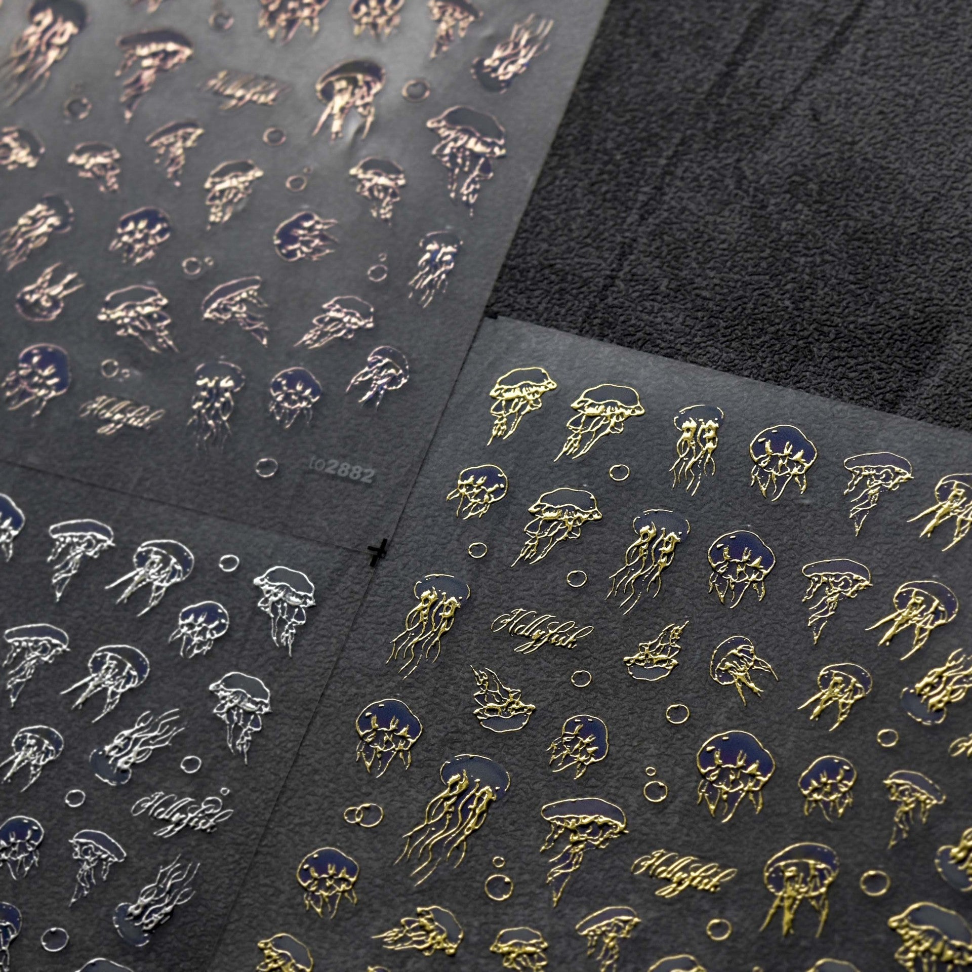 365nails: Adesivos para Unhas "Água-Viva Holográfica Prateada Oceano"