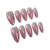 Europe and the United States new almond nail simple and gradual change Aurora nail Handmade press on nails wearable fake nail wholesale｜365nails