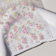 365nails: "Iridescent Pink Dragon" – nail art stickers