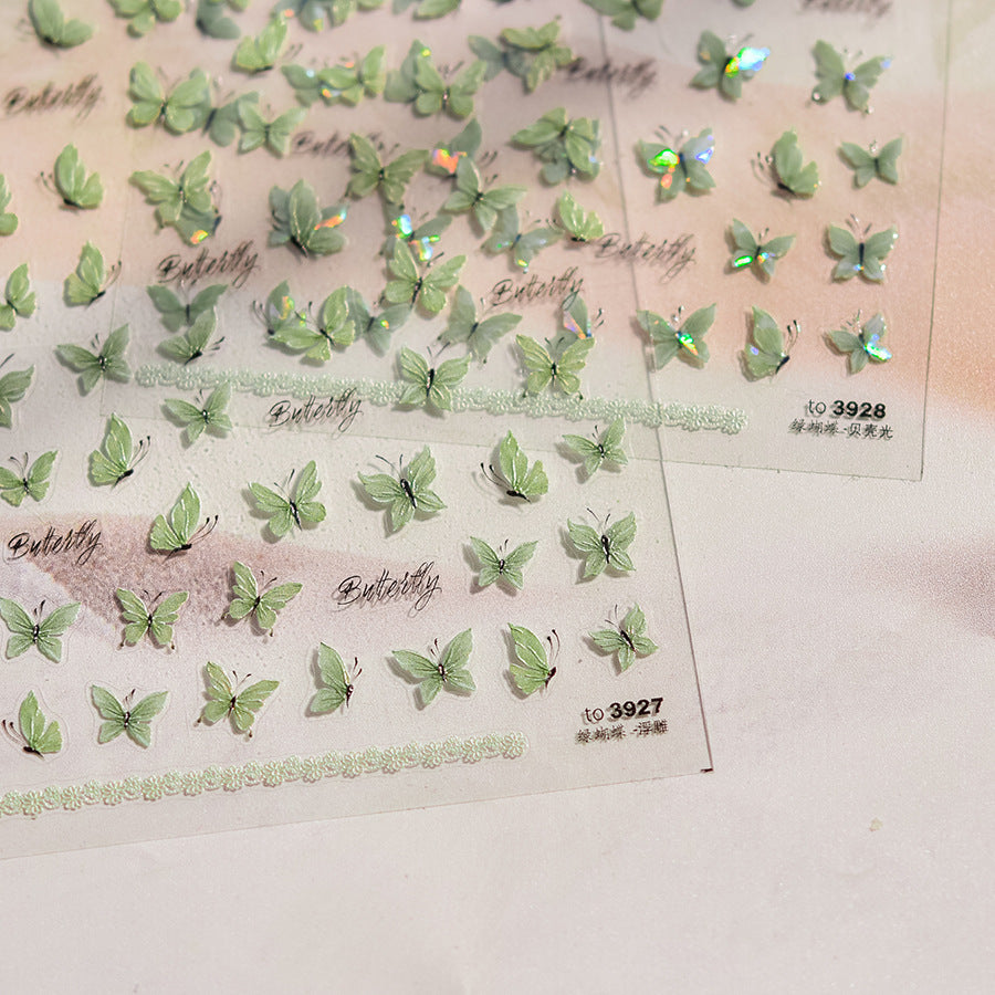 365nails: "Soft Green Butterfly" – Fresh Nail Stickers
