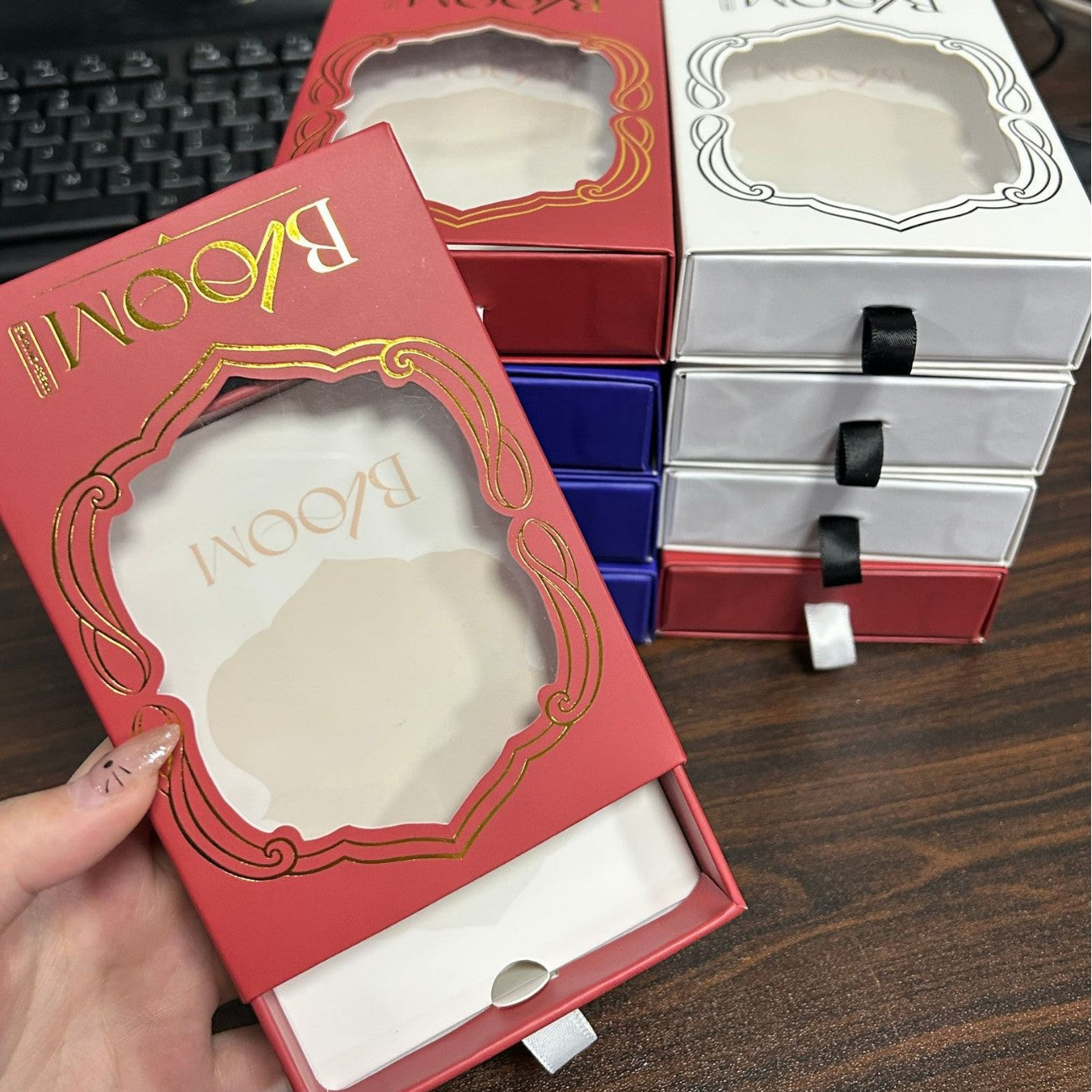 Elegant Window Drawer Press On Nail Gift Box (MOQ=10)