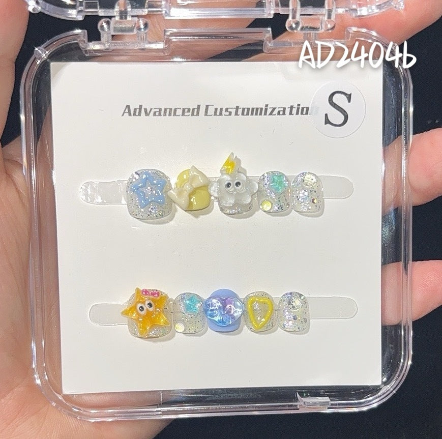 可愛迷你卡通兒童穿戴甲綜合盒