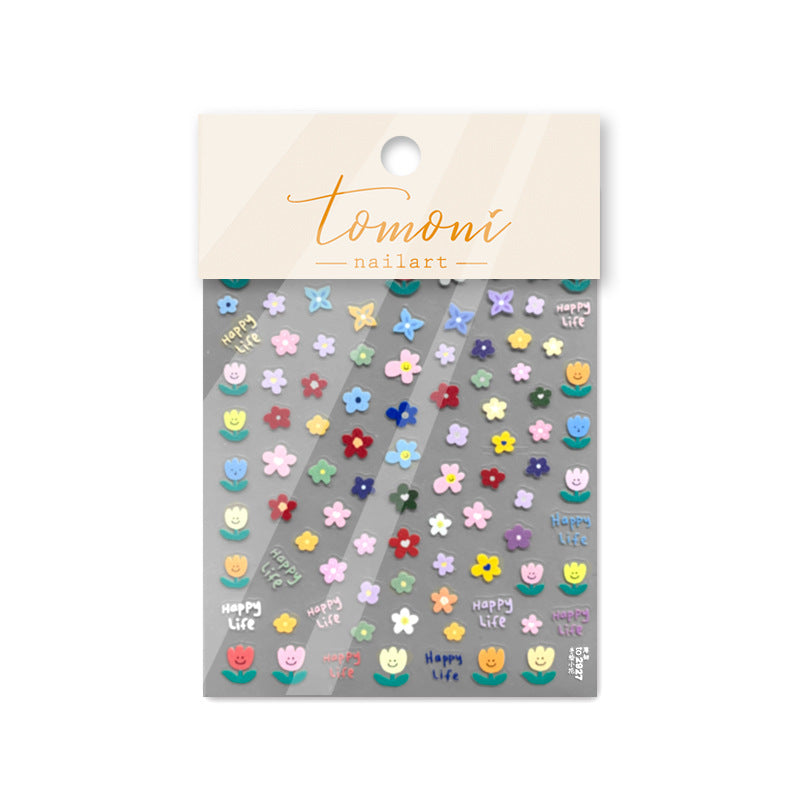365nails: "Colorful Daisy Tulip Happy Life" – nail art stickers