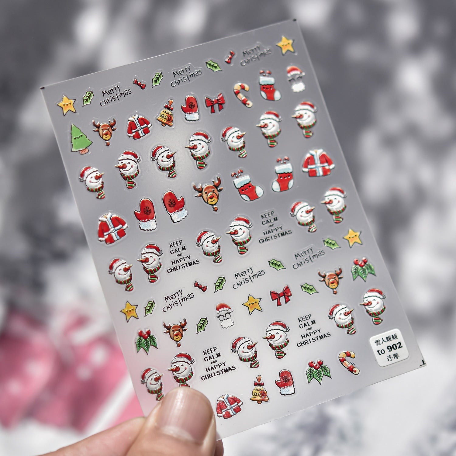 Cozy Knitwear: "Winter Warmth" – 5D Embossed Nail Sticker