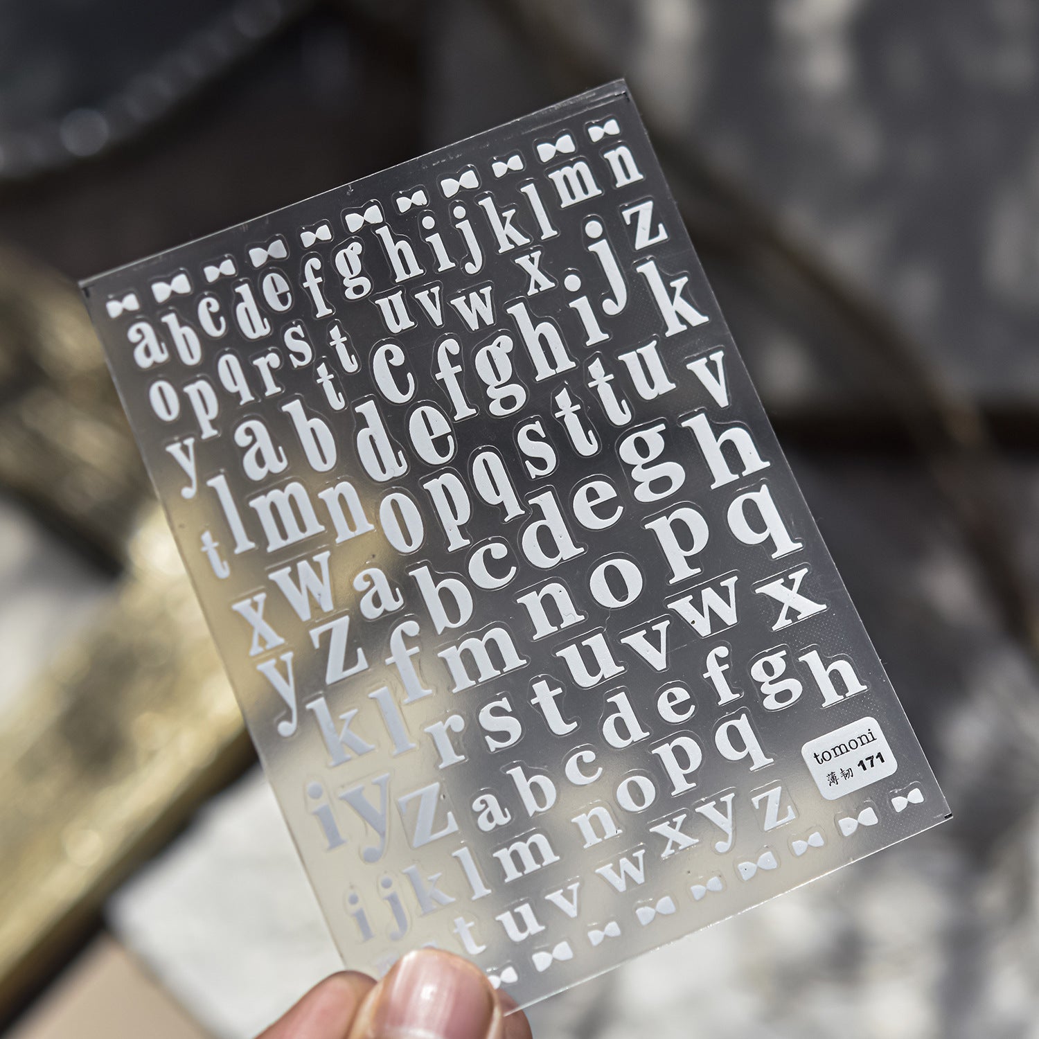 Vintage Monogram Buttons: "Retro Letter Button" – 5D Embossed Nail Sticker
